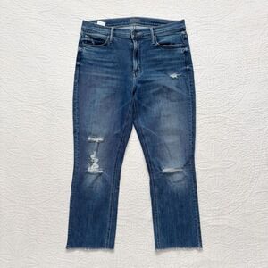 Mother Denim Mid-Rise Dazzler Ankle Fray Jeans, Weekend Warrior Wash‎
